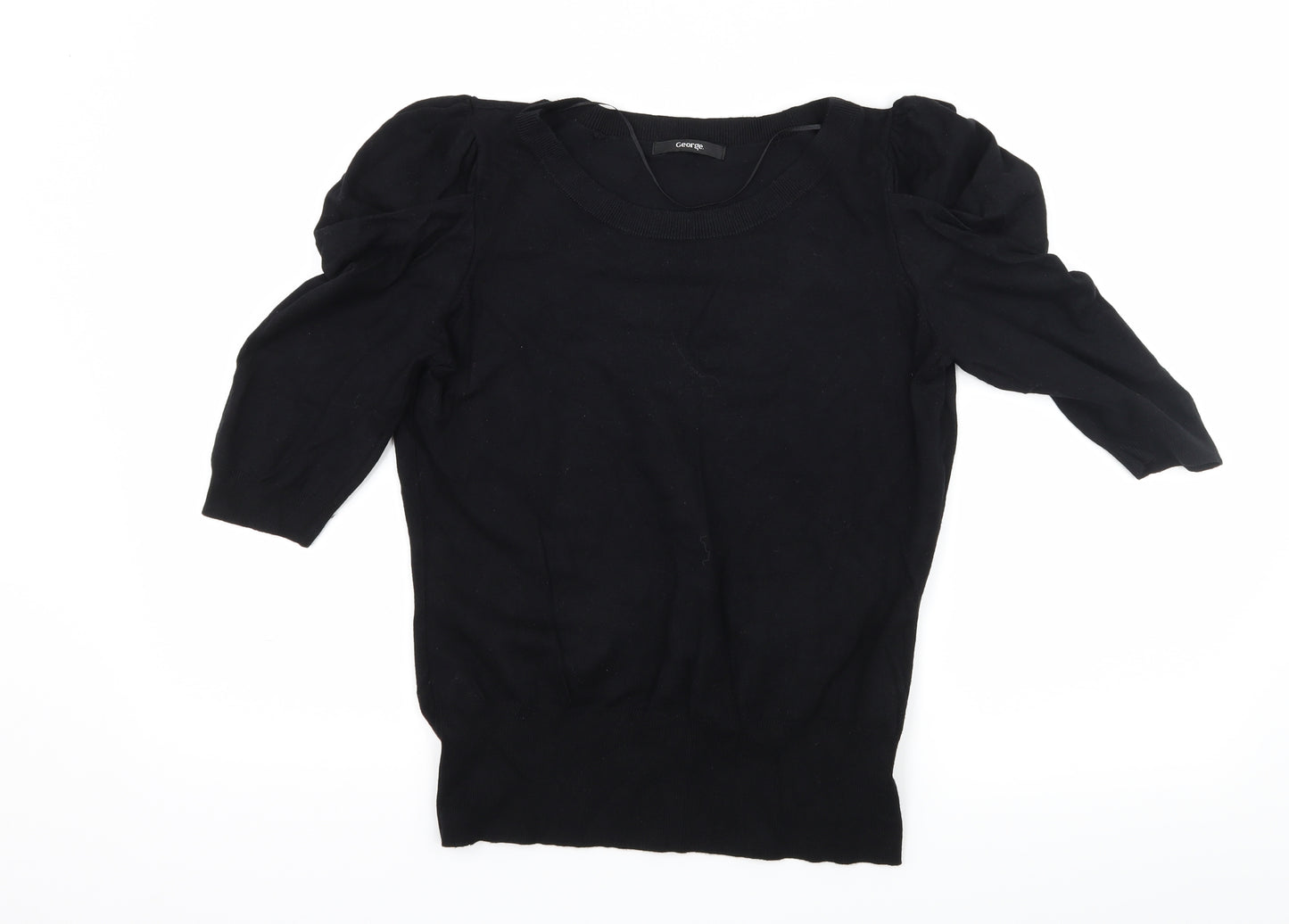 George Womens Black  Knit Pullover Jumper Size 16