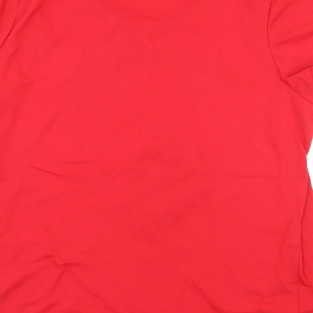F&F Womens Red  Jersey Basic T-Shirt Size 20  - Oh Crustmas Tree