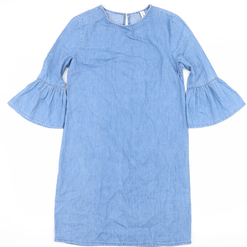 Denim & Co. Womens Blue  Denim A-Line  Size 6