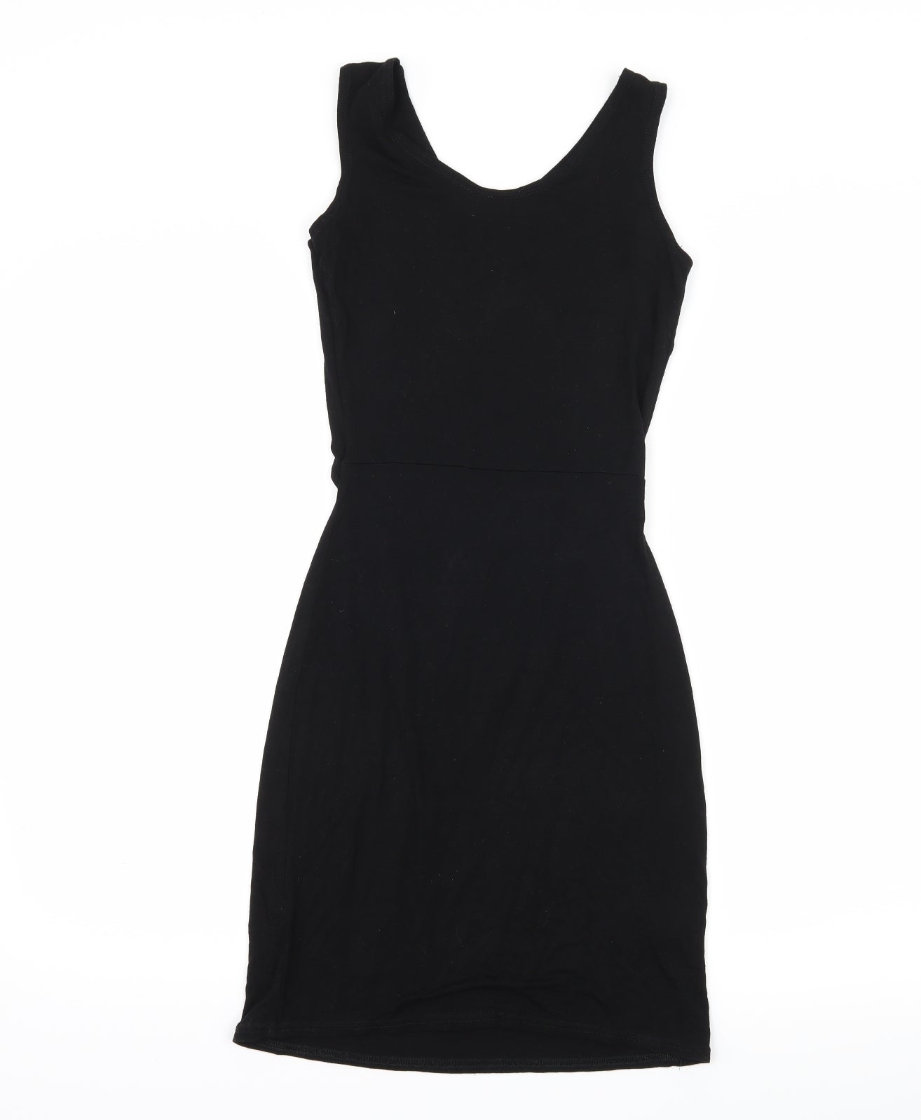 Boohoo Womens Black  Jersey Bodycon  Size 10  - Cut out front