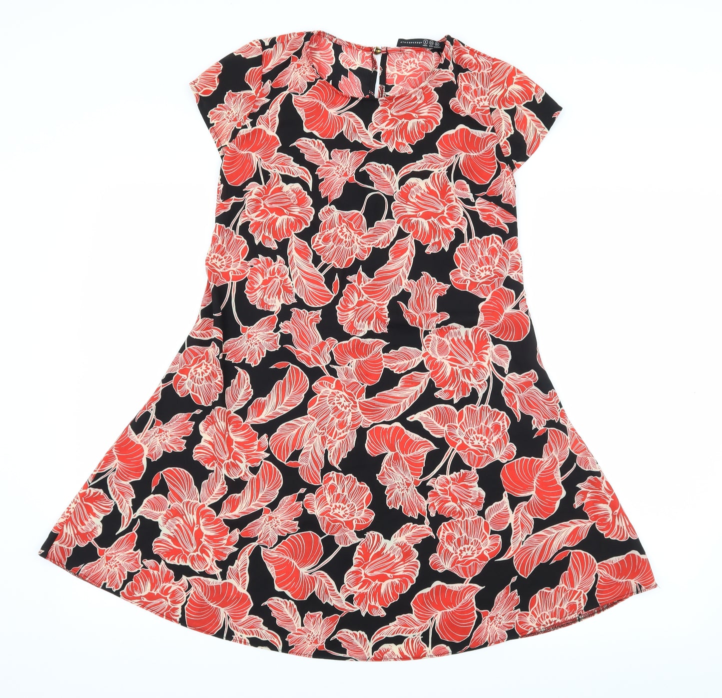 Atmosphere Womens Black Floral  A-Line  Size 6
