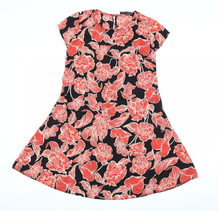 Atmosphere Womens Black Floral  A-Line  Size 6