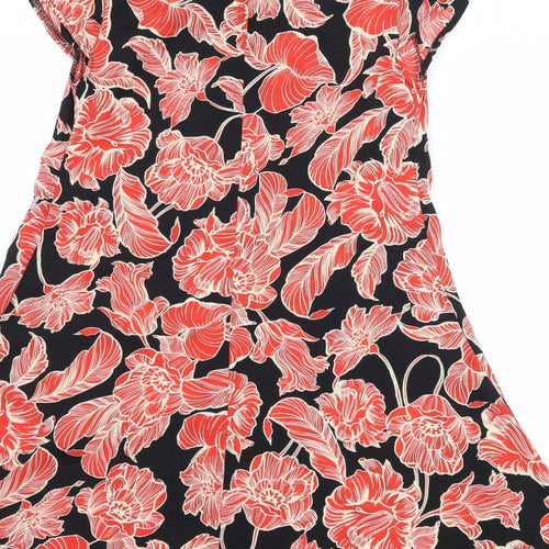 Atmosphere Womens Black Floral  A-Line  Size 6