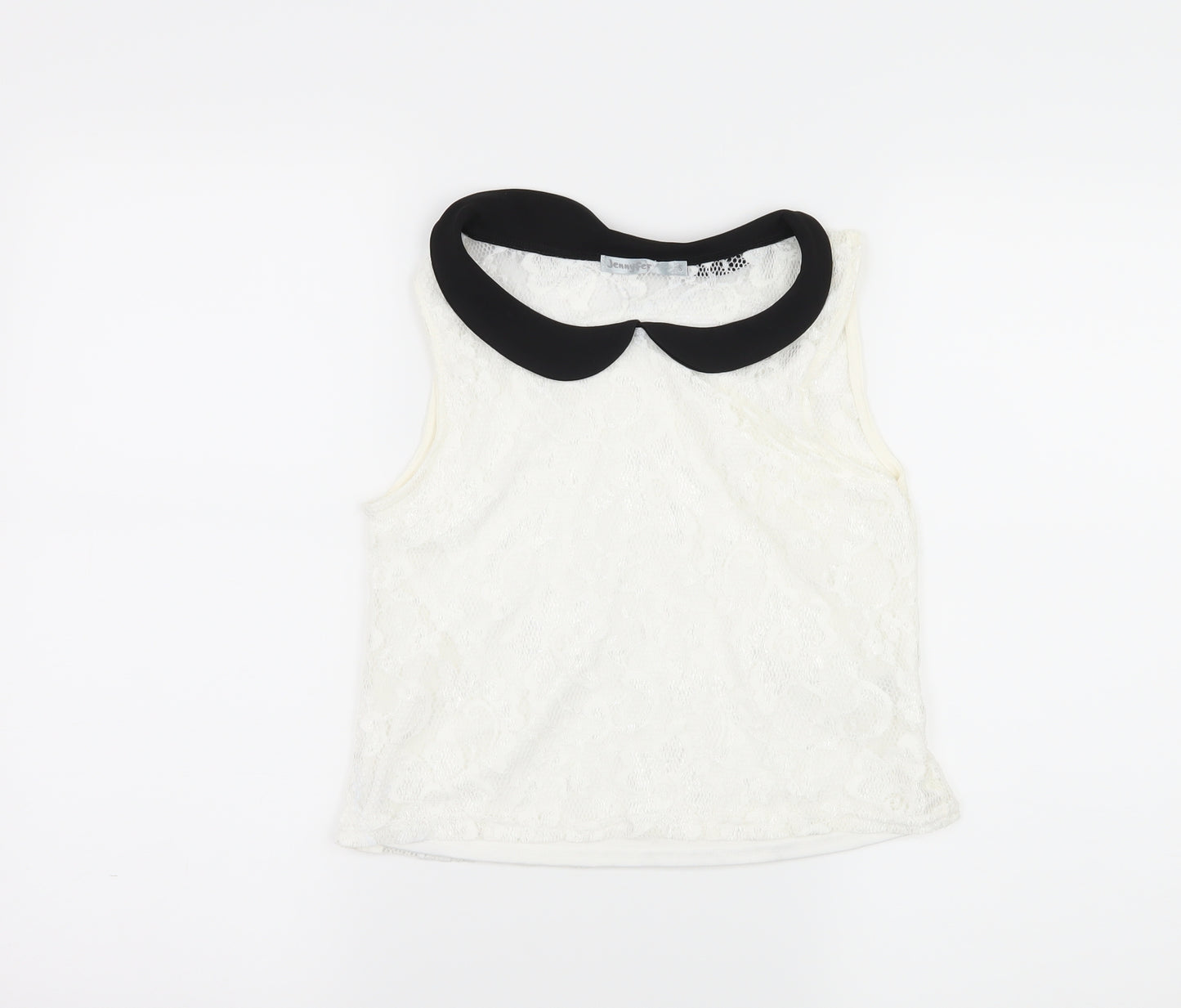 Jennyfer Womens White  Lace Basic Tank Size S