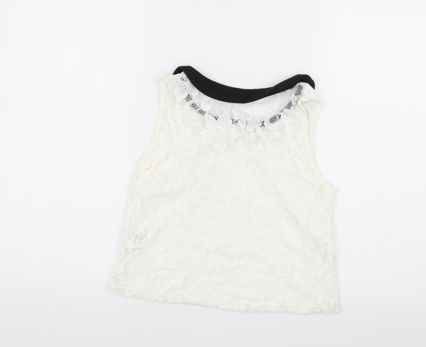 Jennyfer Womens White  Lace Basic Tank Size S