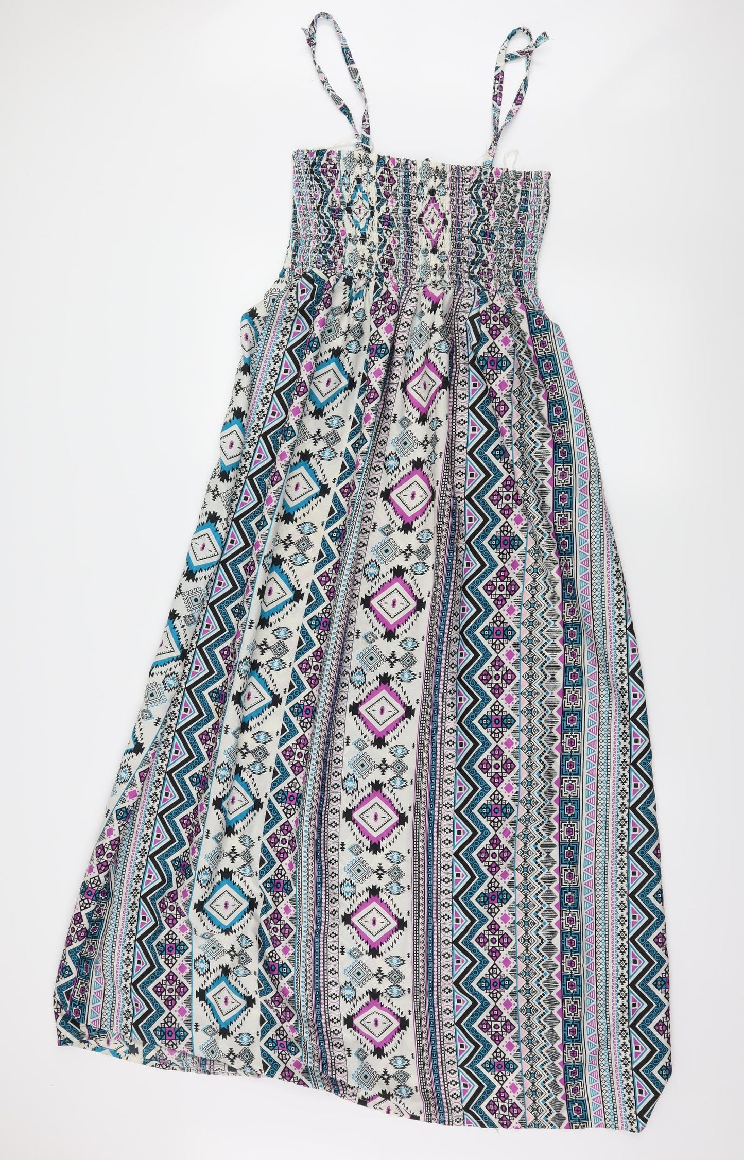 Atmosphere Womens White Geometric  Maxi  Size 12