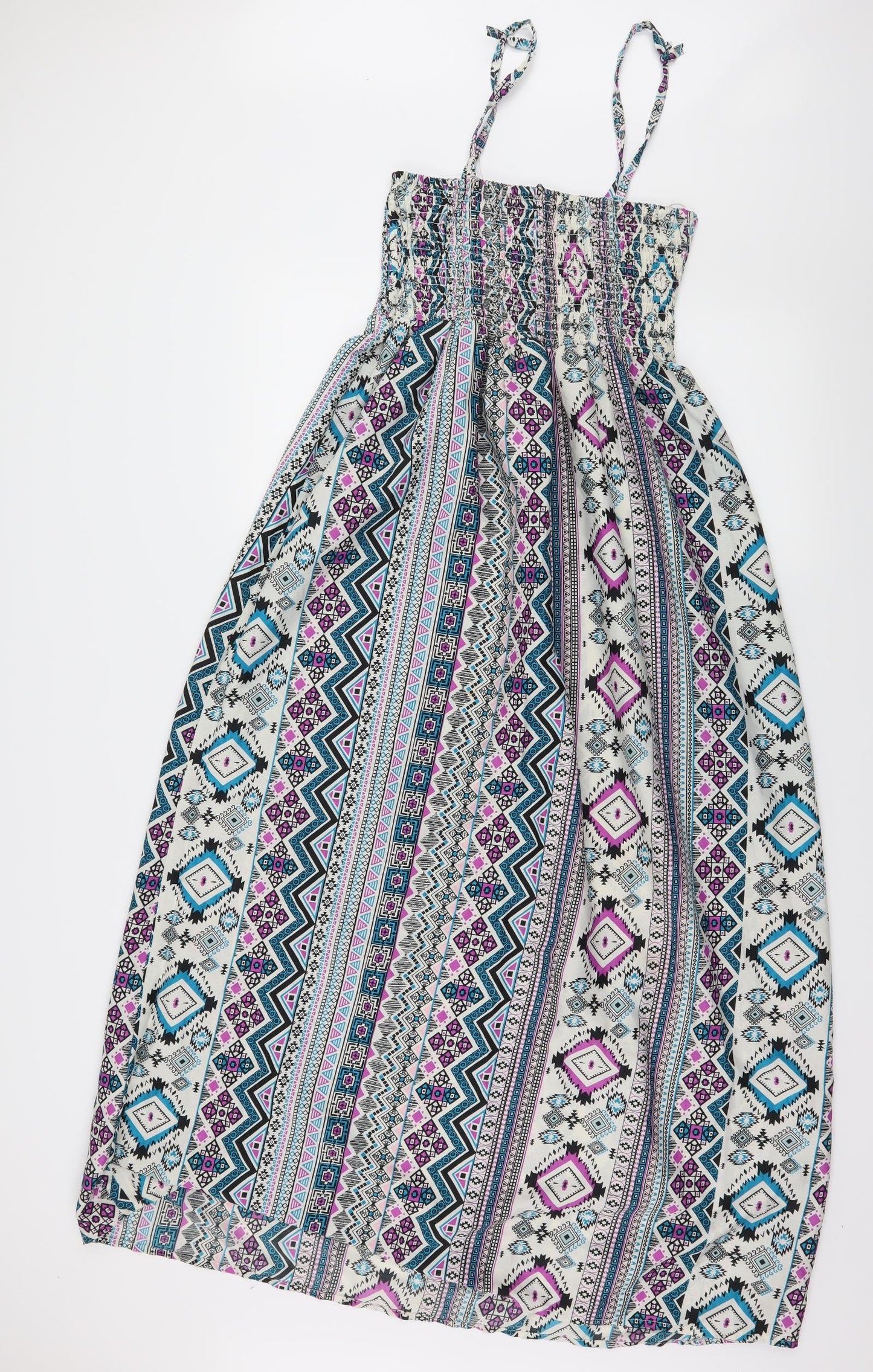 Atmosphere Womens White Geometric  Maxi  Size 12