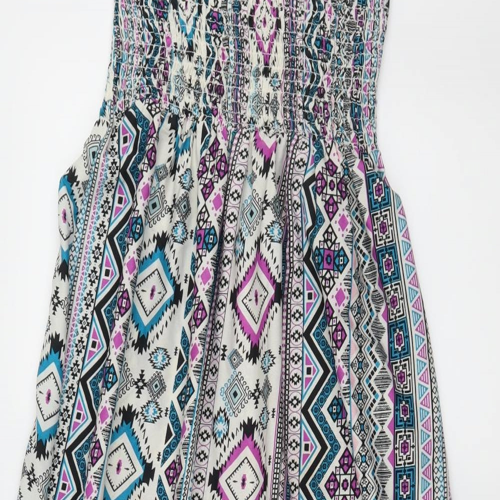 Atmosphere Womens White Geometric  Maxi  Size 12