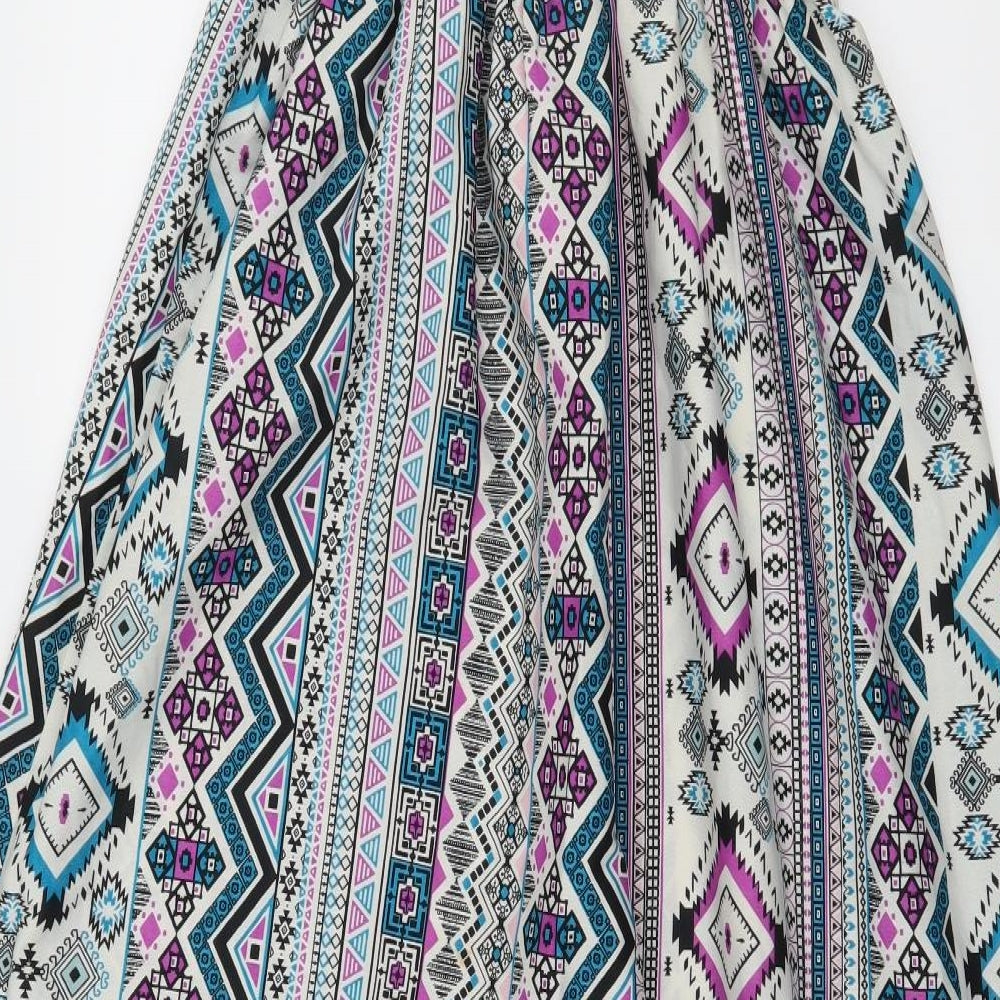 Atmosphere Womens White Geometric  Maxi  Size 12