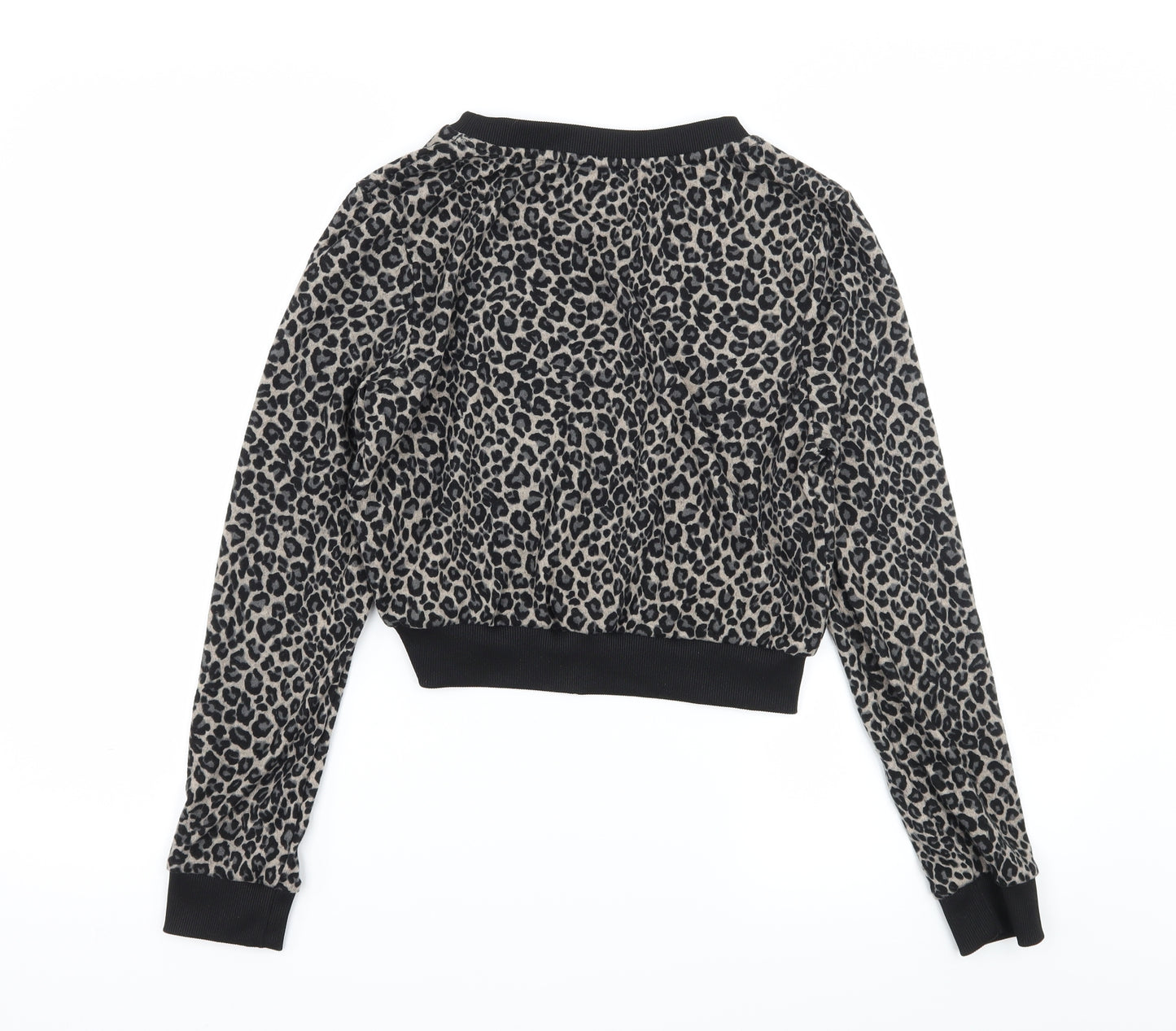 Atmosphere Womens Brown Animal Print Jersey Pullover Sweatshirt Size 6