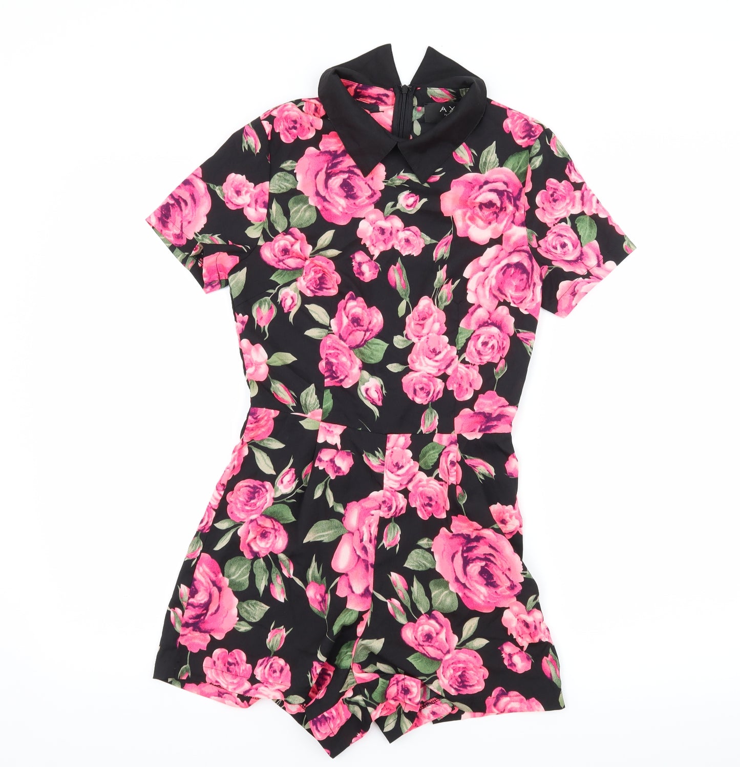 AX Paris Womens Black Floral  Playsuit One-Piece Size 8 L3 in