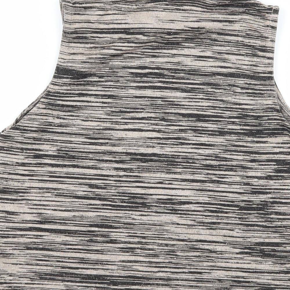 Atmosphere Womens Brown Striped Jersey Basic Tank Size 14