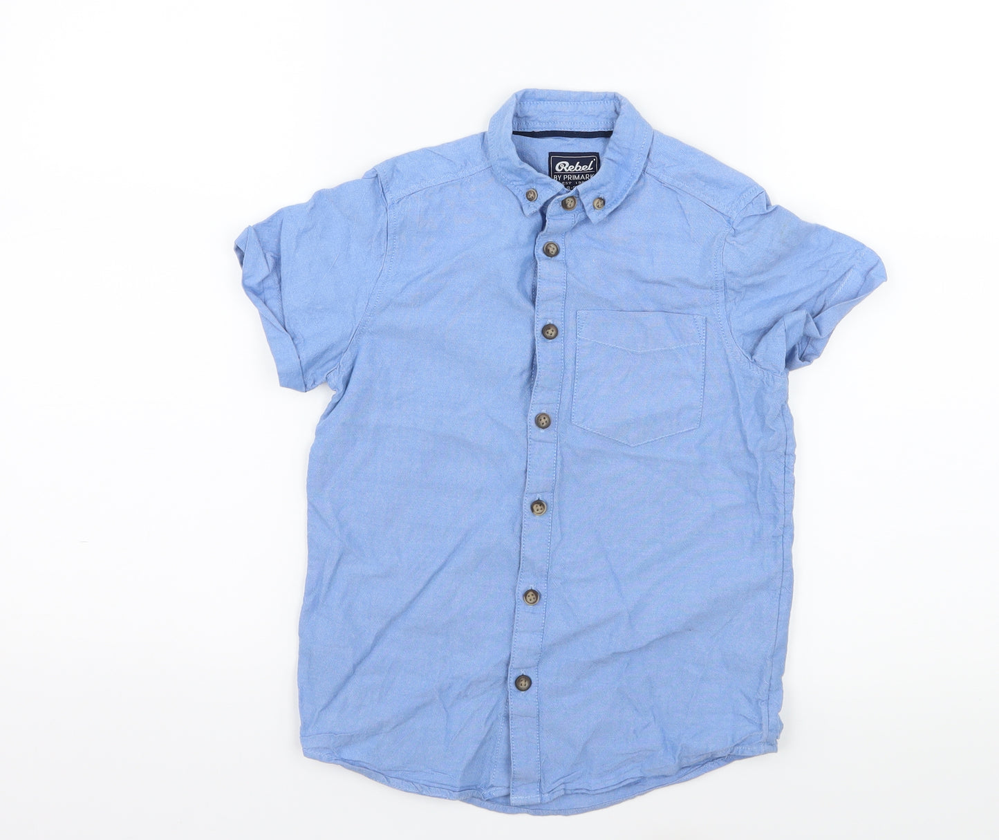Rebel Boys Blue   Basic Button-Up Size 8-9 Years