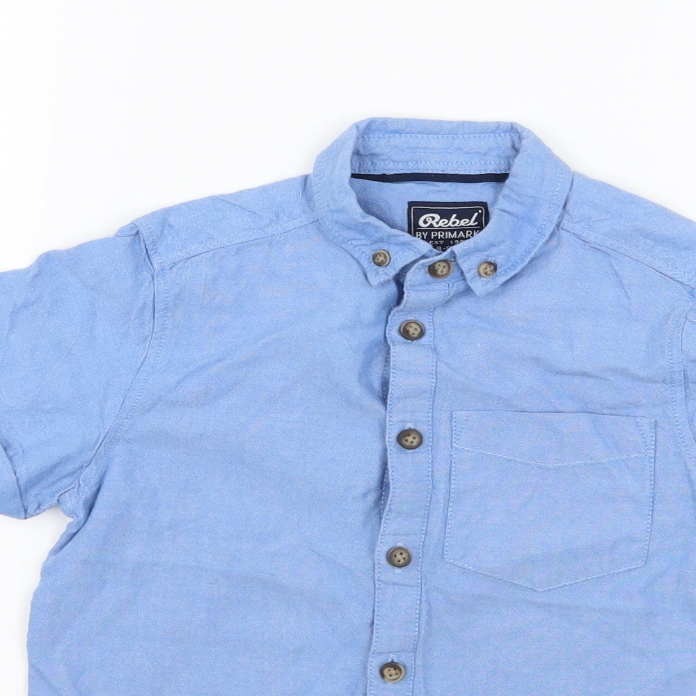 Rebel Boys Blue   Basic Button-Up Size 8-9 Years