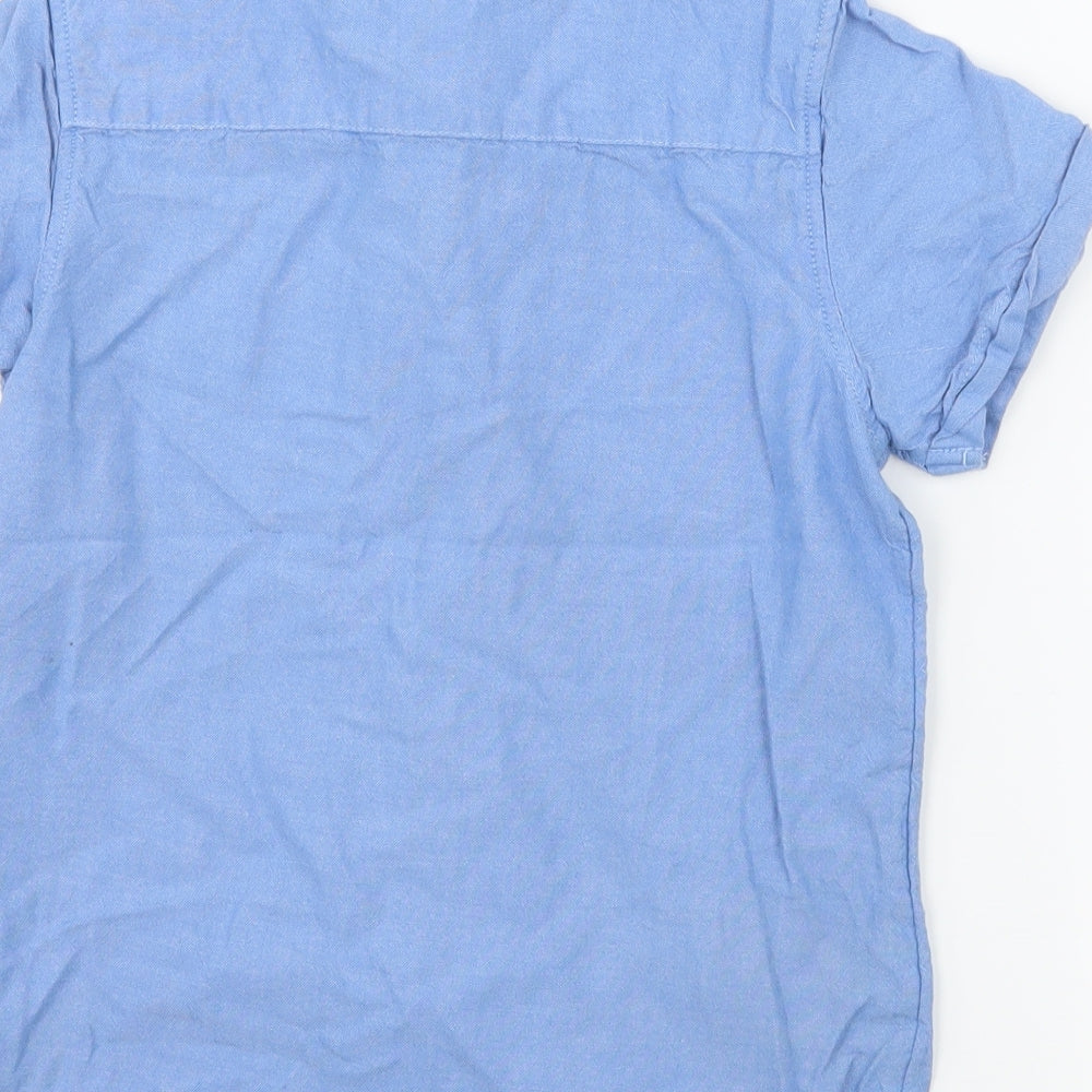 Rebel Boys Blue   Basic Button-Up Size 8-9 Years