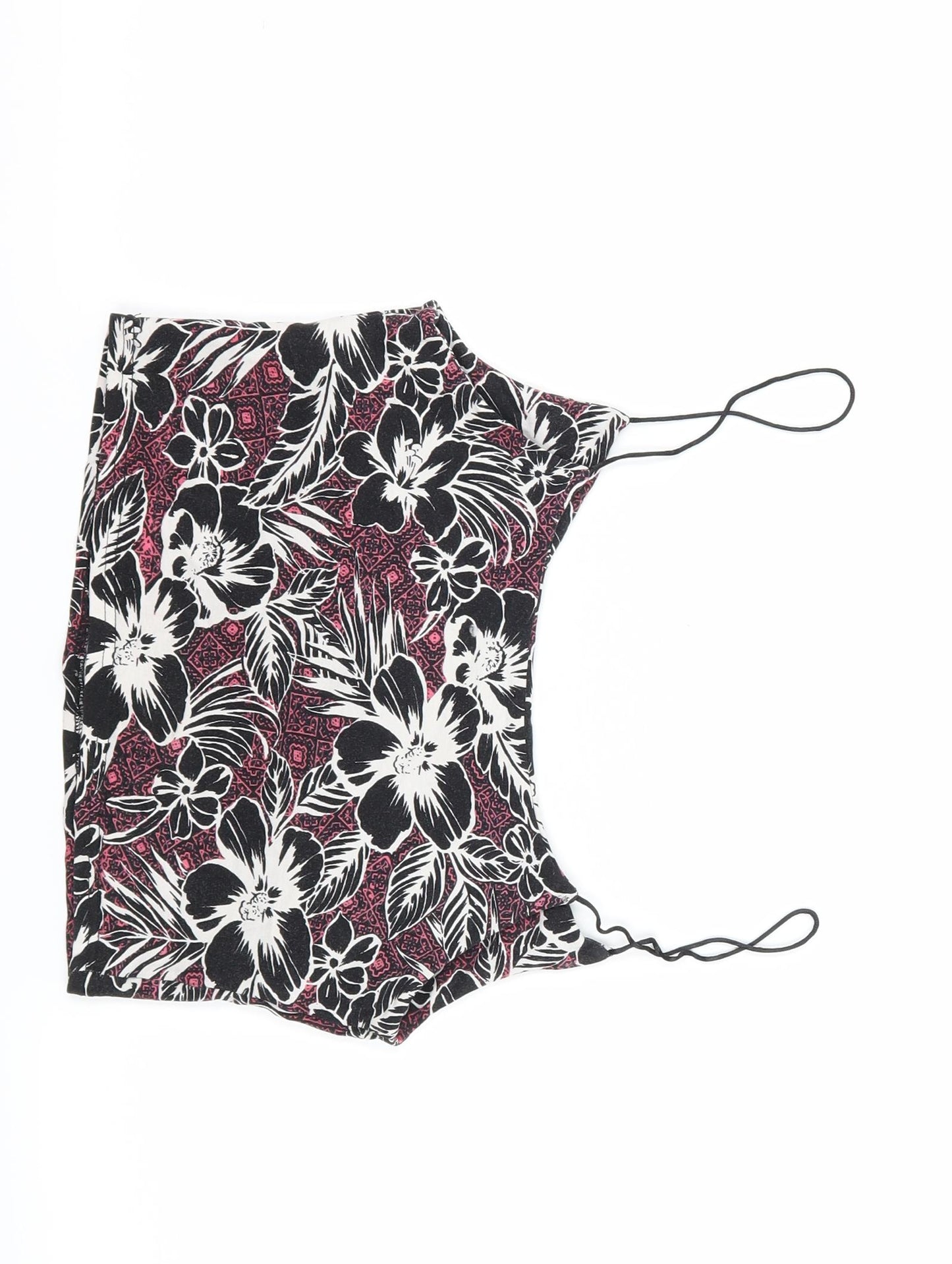 New Look Womens Black Floral Jersey Camisole Tank Size 10