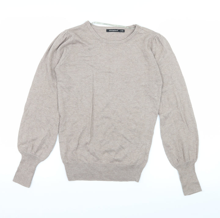Atmosphere Womens Brown  Knit Pullover Jumper Size 8