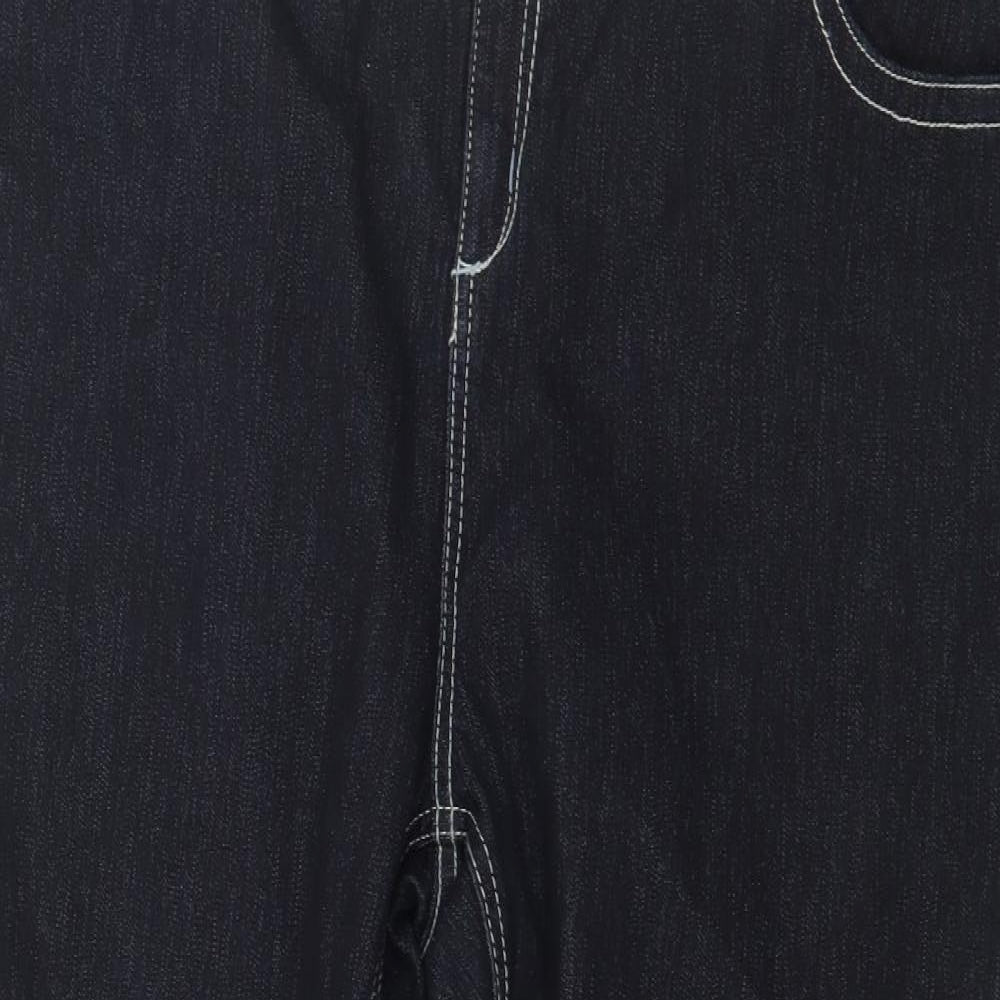 Evans Womens Blue  Denim Straight Jeans Size 22 L27 in