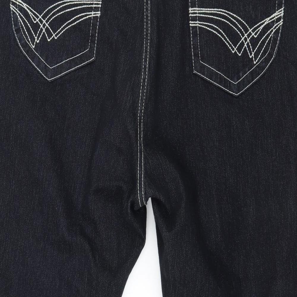 Evans Womens Blue  Denim Straight Jeans Size 22 L27 in