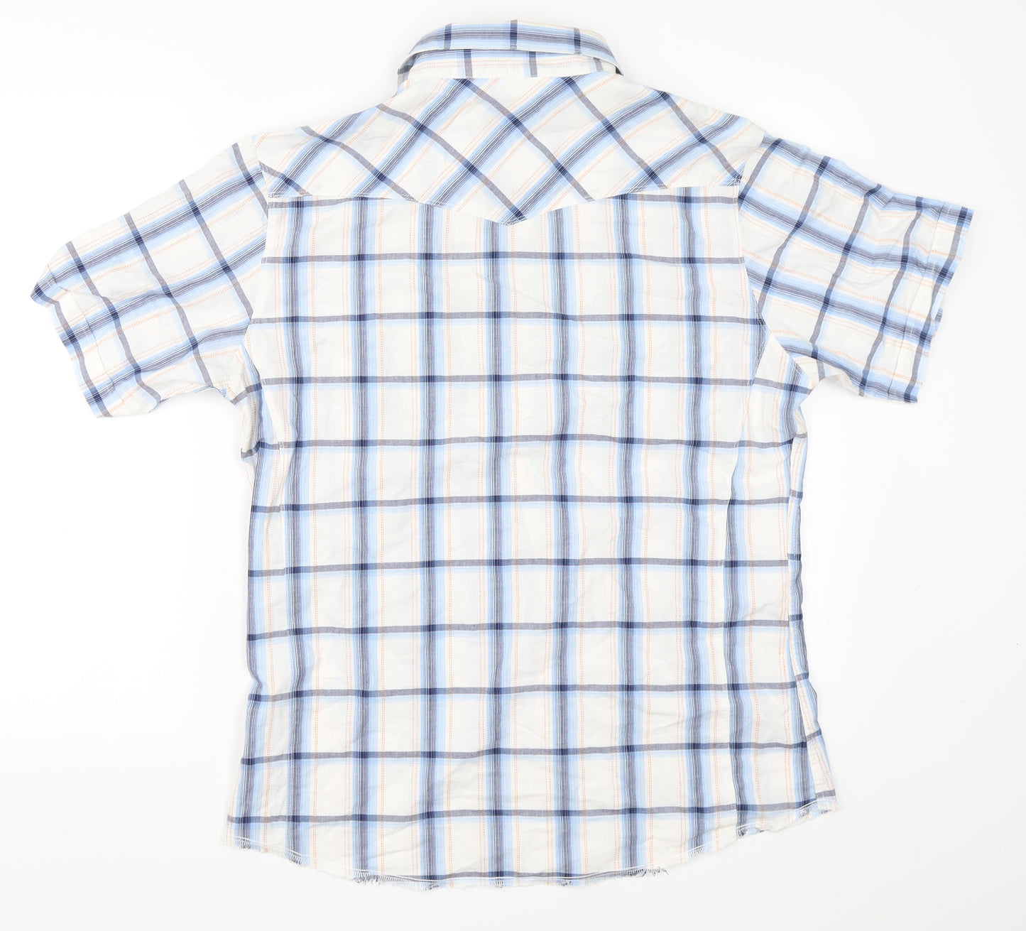SoulCal Mens White Check   Button-Up Size M