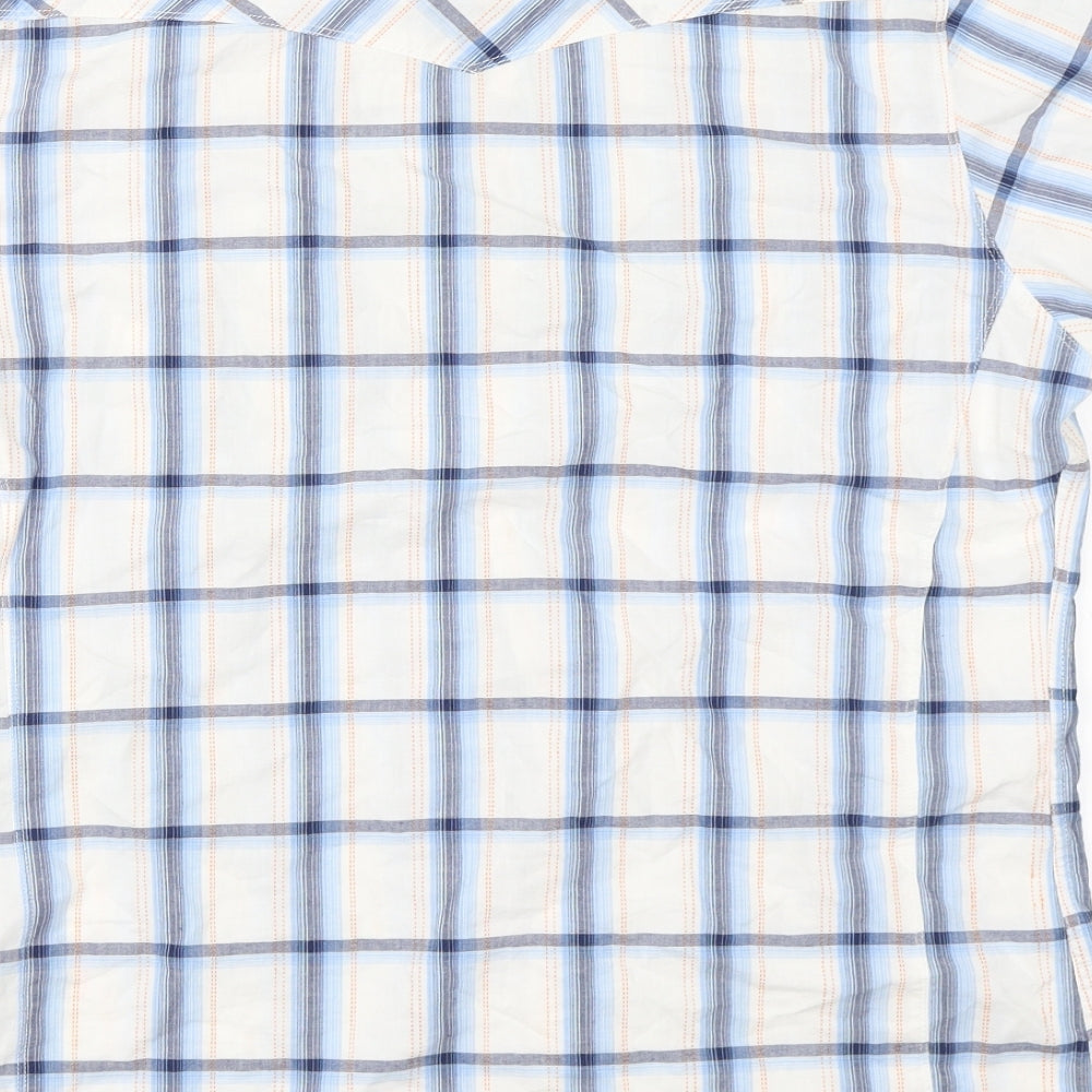 SoulCal Mens White Check   Button-Up Size M