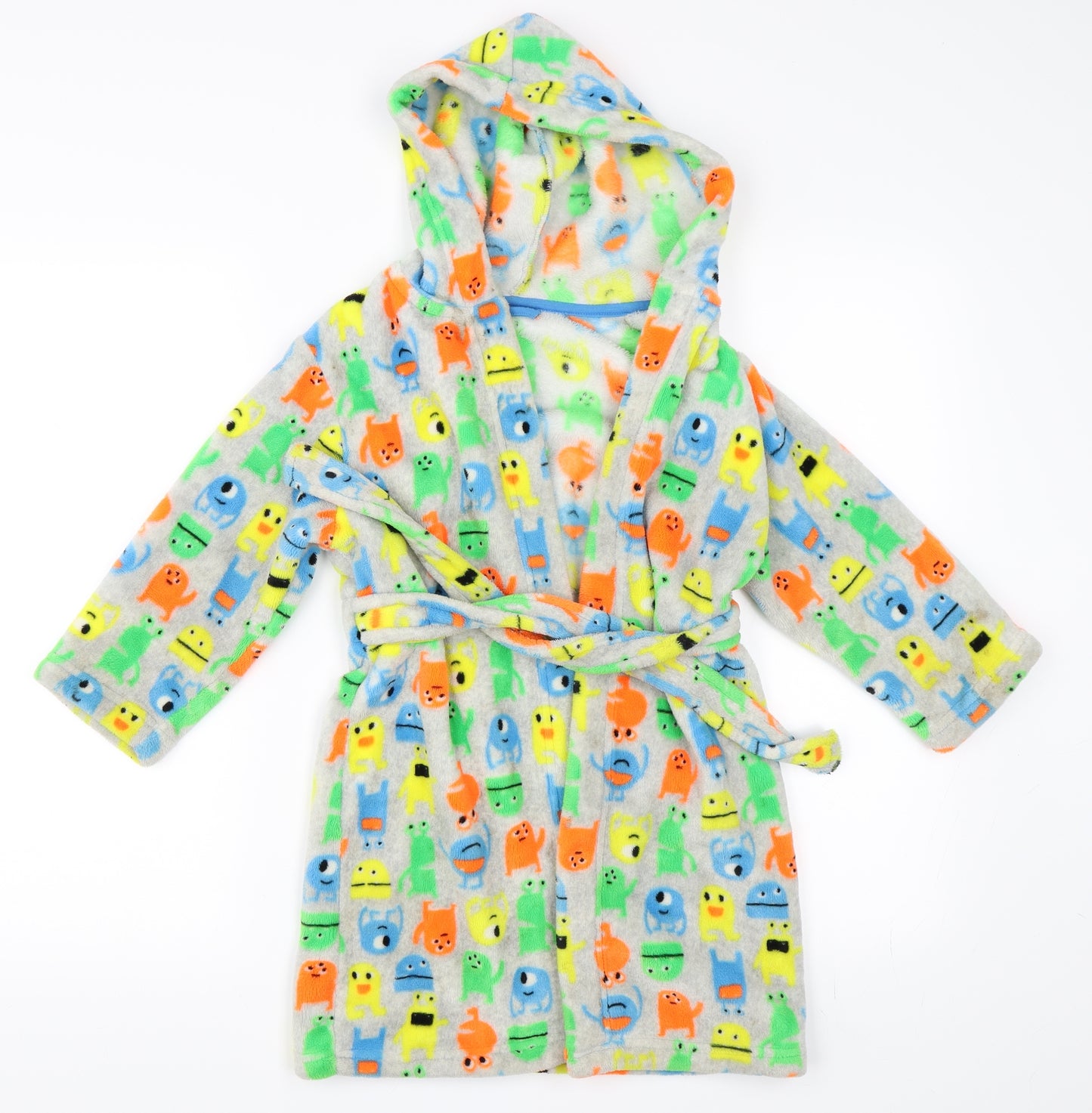 Mothercare Boys Grey Geometric   Robe Size 5-6 Years