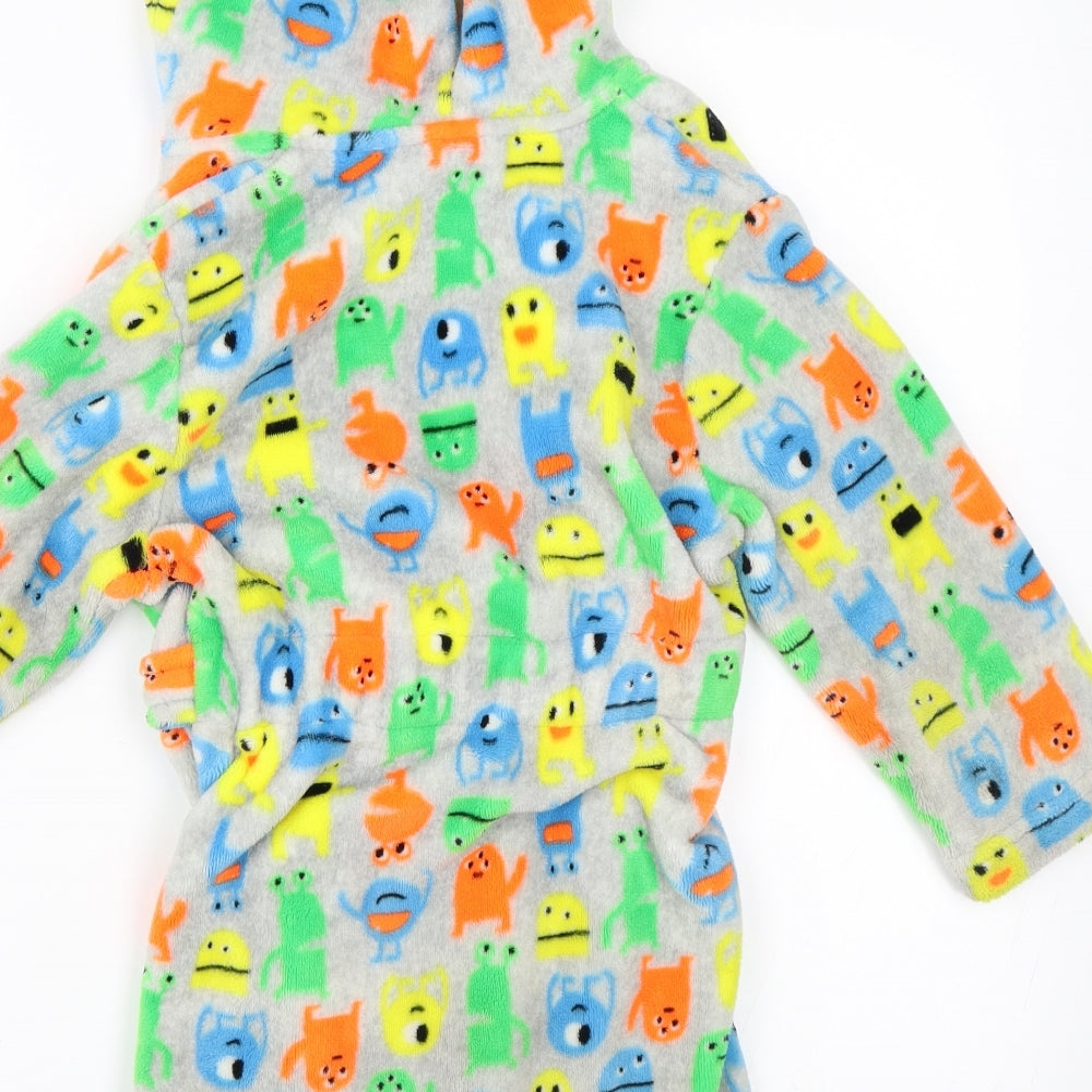 Mothercare Boys Grey Geometric   Robe Size 5-6 Years