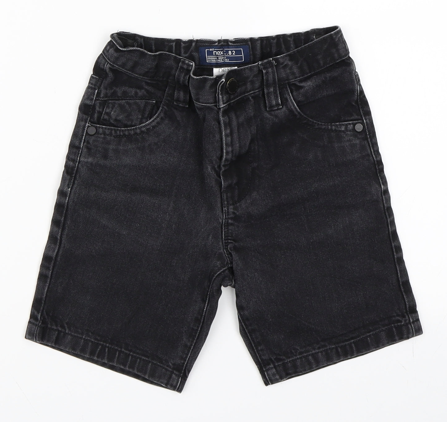 NEXT Boys Black  Denim Bermuda Shorts Size 6 Years