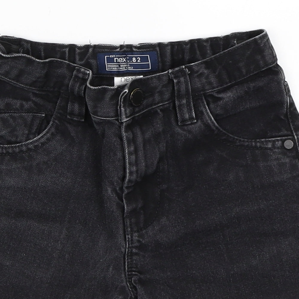 NEXT Boys Black  Denim Bermuda Shorts Size 6 Years