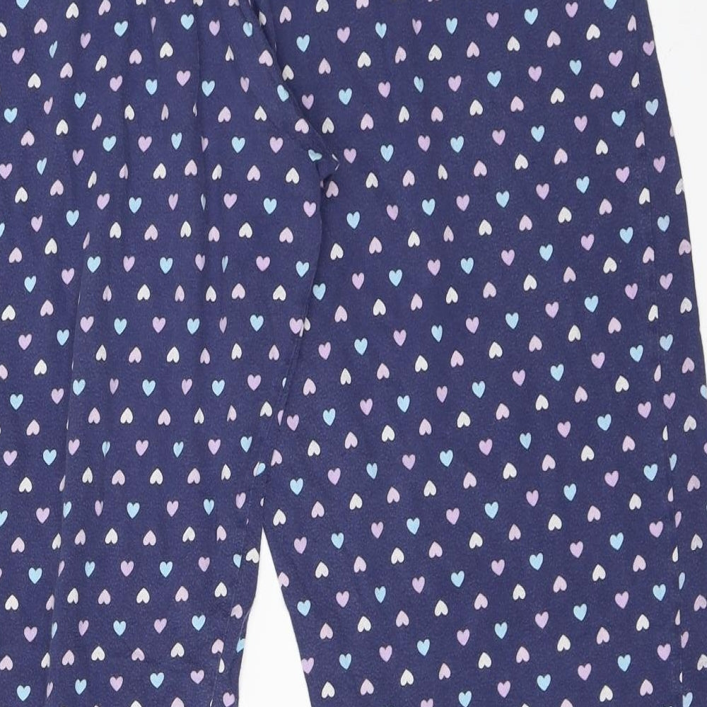 F&F Womens Blue Solid   Pyjama Pants Size 16