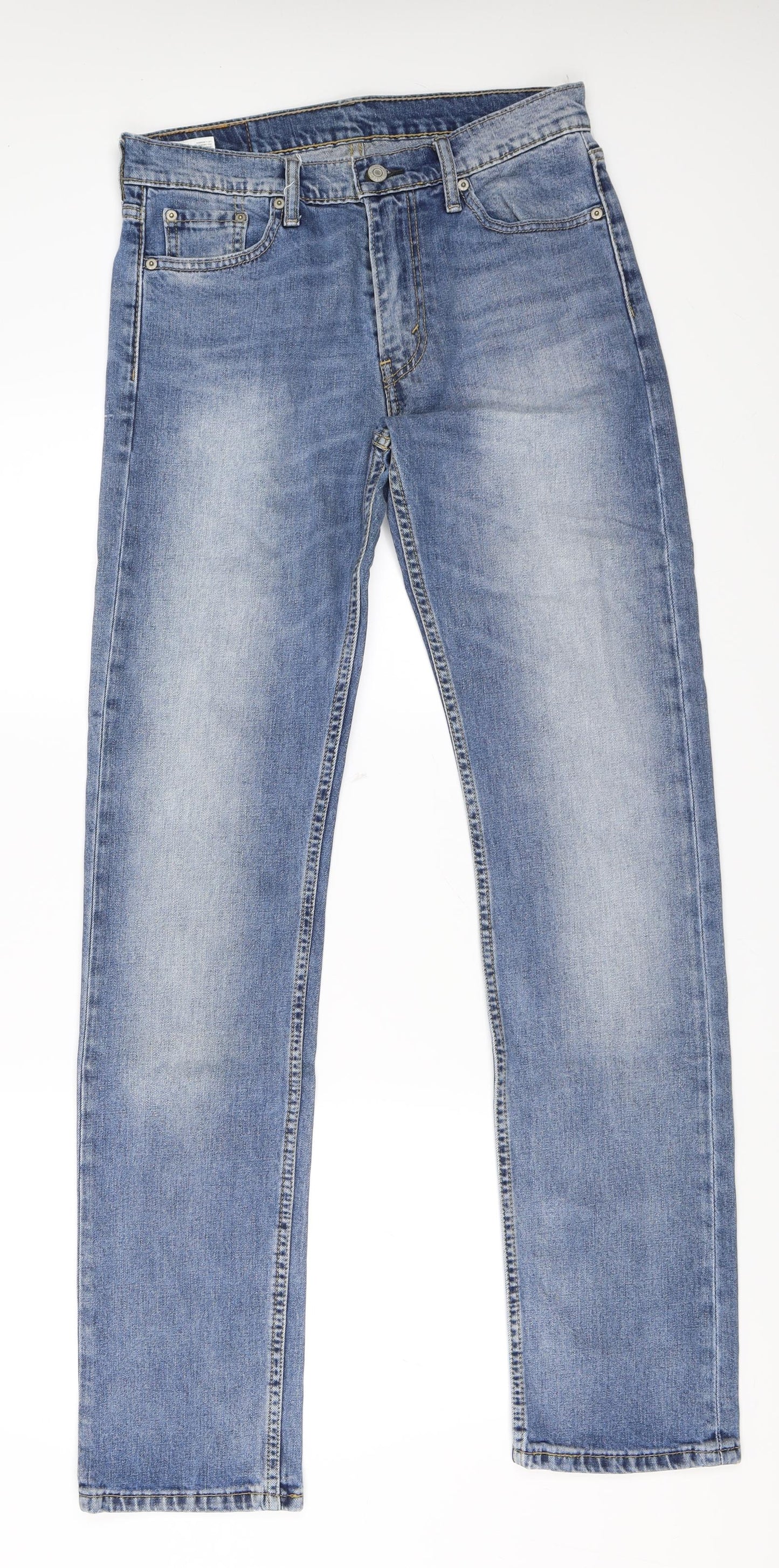 Levi's Mens Blue  Denim Straight Jeans Size 30 in L34 in