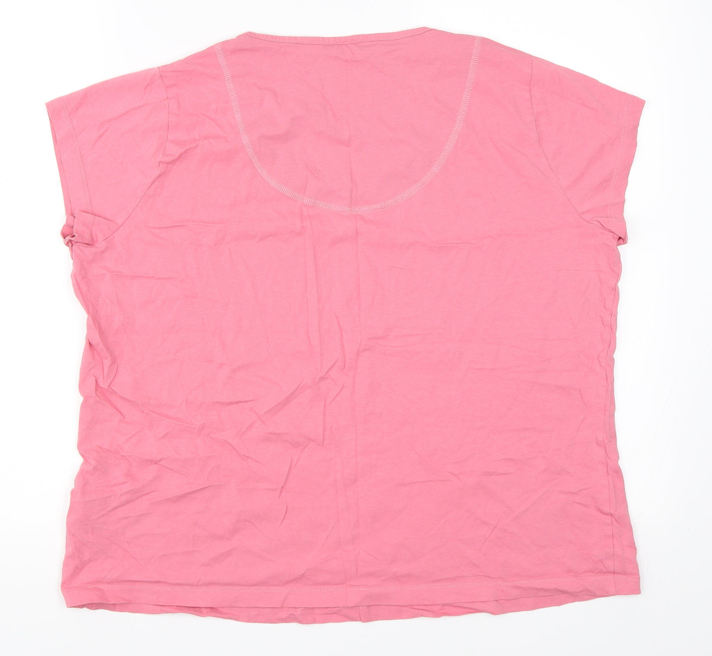 Marks and Spencer Womens Pink Solid  Top Pyjama Top Size 16