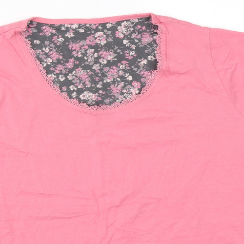 Marks and Spencer Womens Pink Solid  Top Pyjama Top Size 16