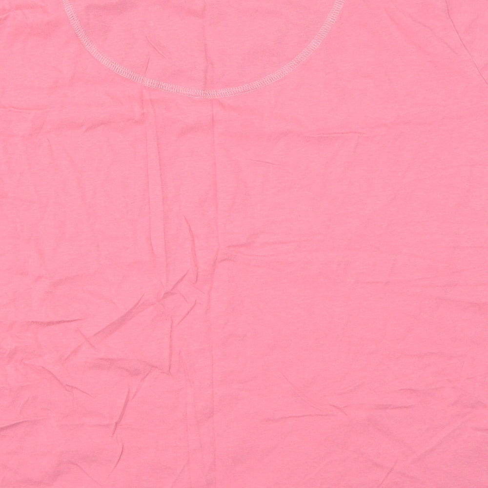 Marks and Spencer Womens Pink Solid  Top Pyjama Top Size 16