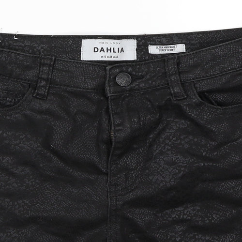 New Look Womens Black   Cut-Off Shorts Size 10 - Super Skinny