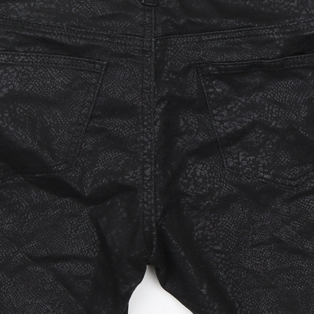 New Look Womens Black   Cut-Off Shorts Size 10 - Super Skinny