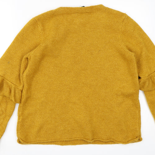 F&F Womens Yellow   Pullover Jumper Size 12  - Bell Sleeve
