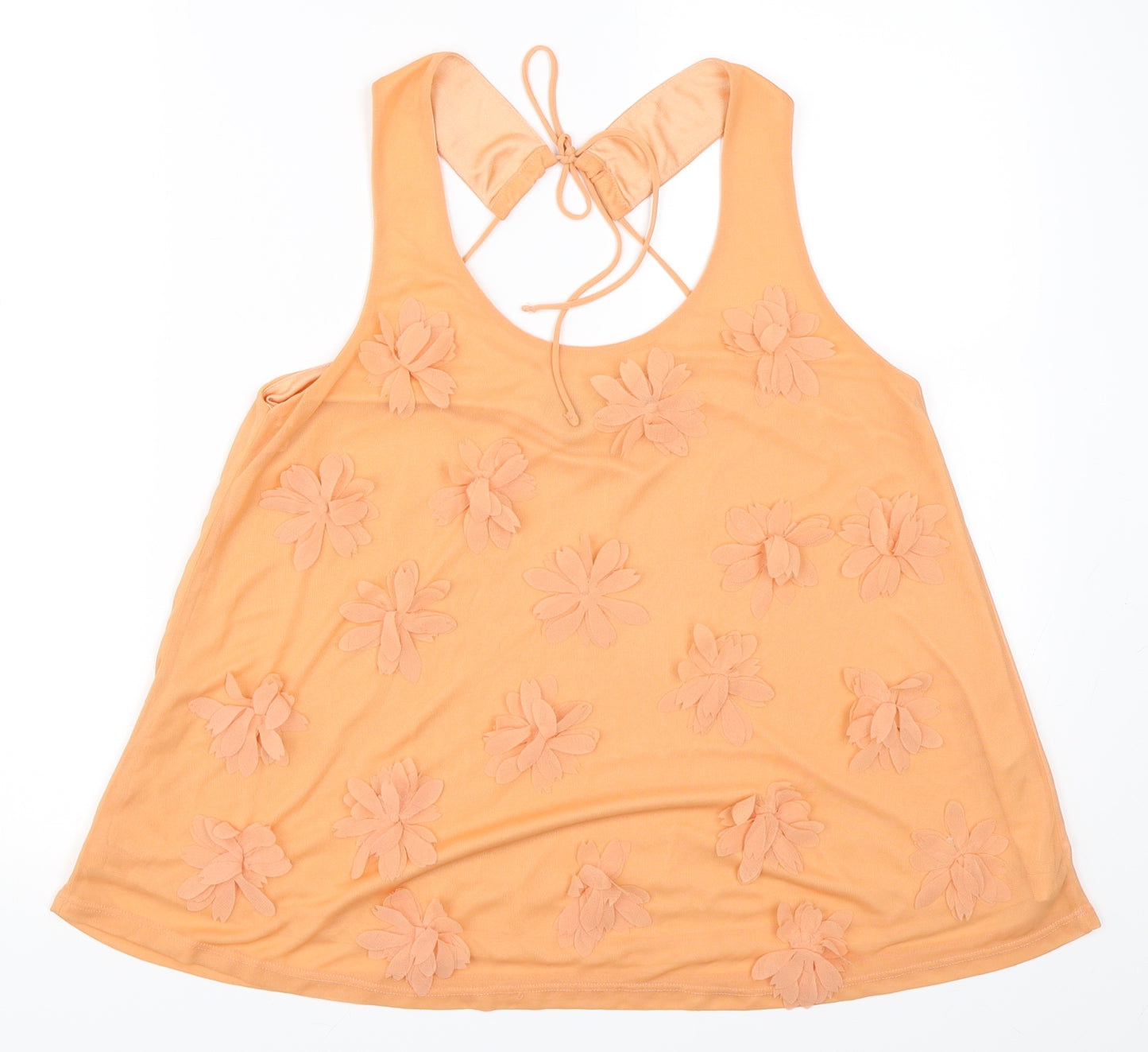 Topshop Womens Orange   Basic Blouse Size 10