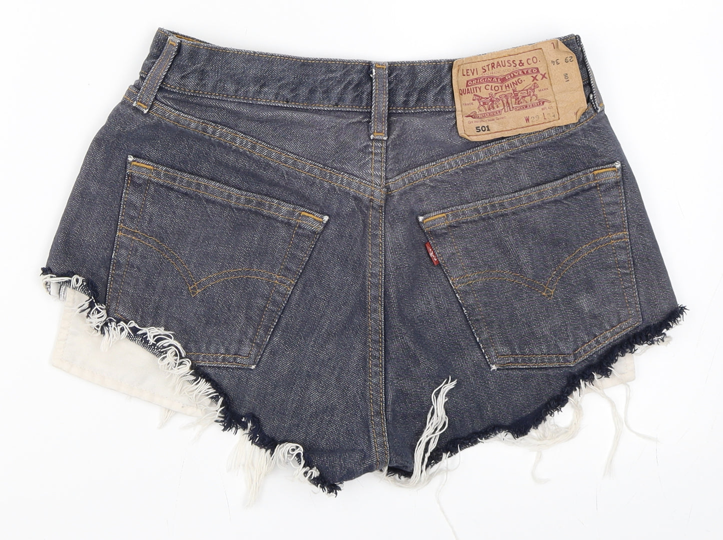 Levi Strauss & Co. Womens Blue  Denim Cut-Off Shorts Size S