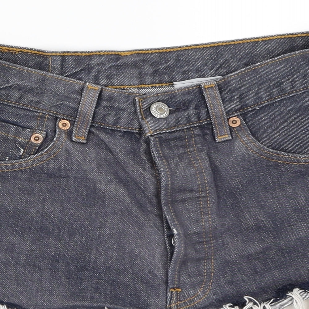Levi Strauss & Co. Womens Blue  Denim Cut-Off Shorts Size S