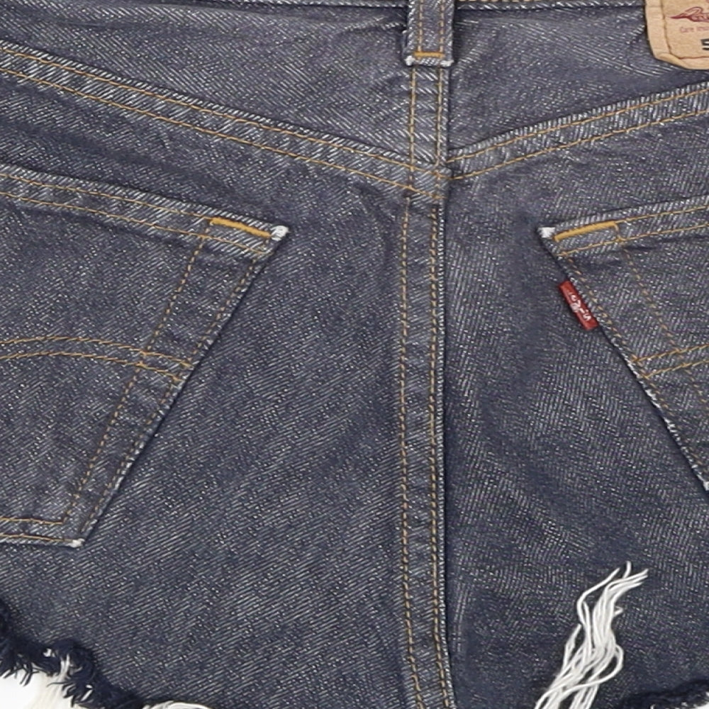 Levi Strauss & Co. Womens Blue  Denim Cut-Off Shorts Size S
