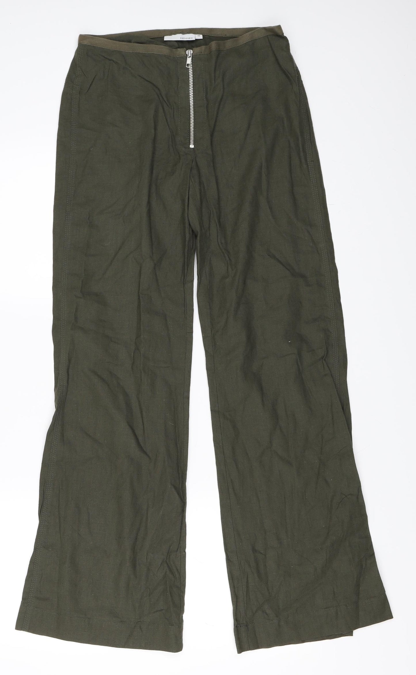 Hennes Womens Green   Trousers  Size 10 L31 in