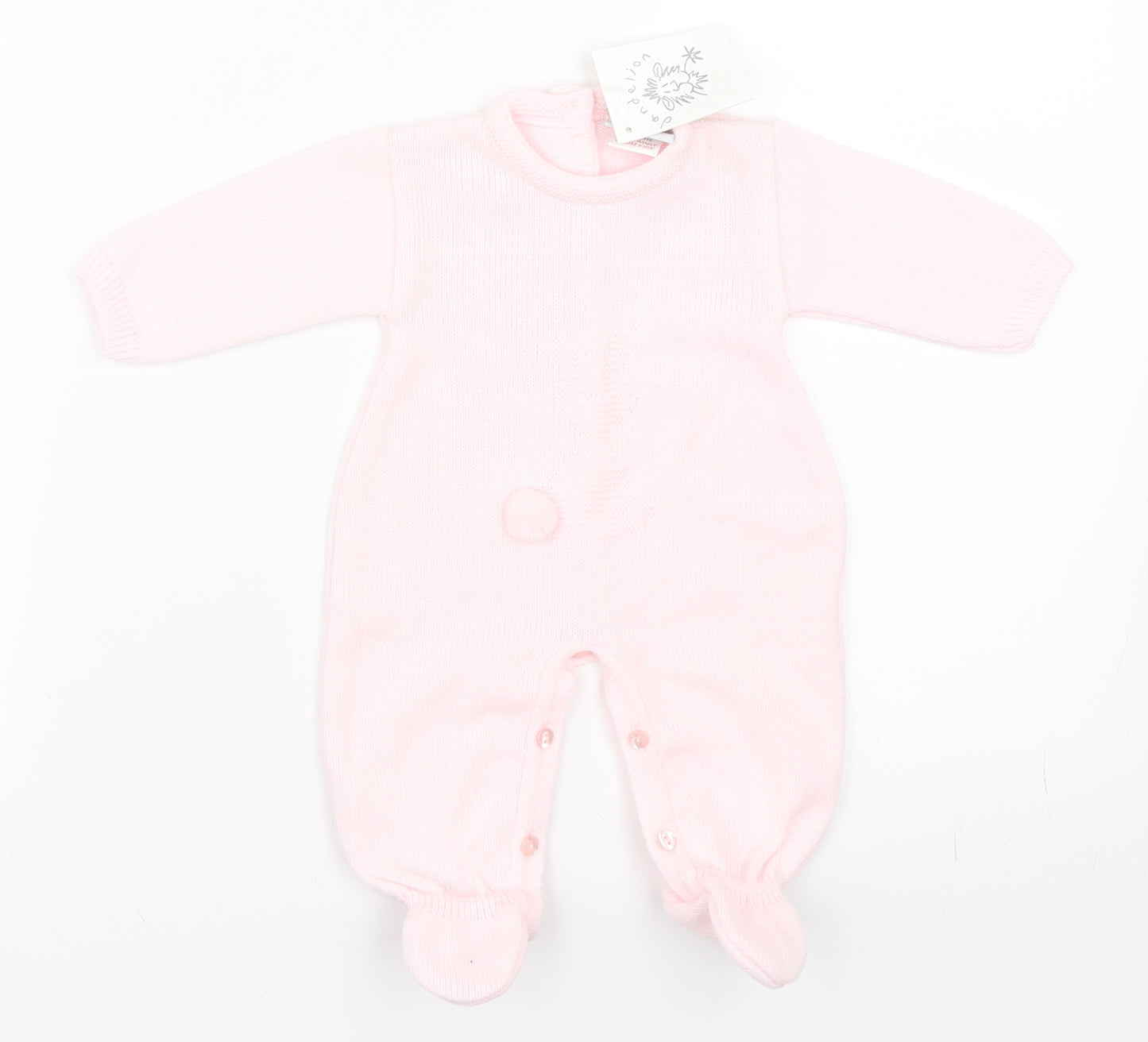 Dandelion Girls Pink   Babygrow One-Piece Size 0-3 Months