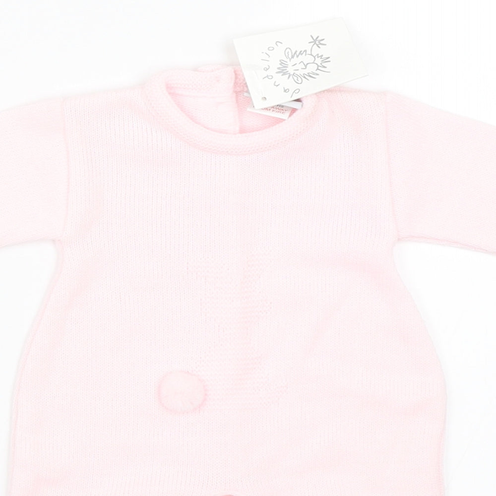 Dandelion Girls Pink   Babygrow One-Piece Size 0-3 Months