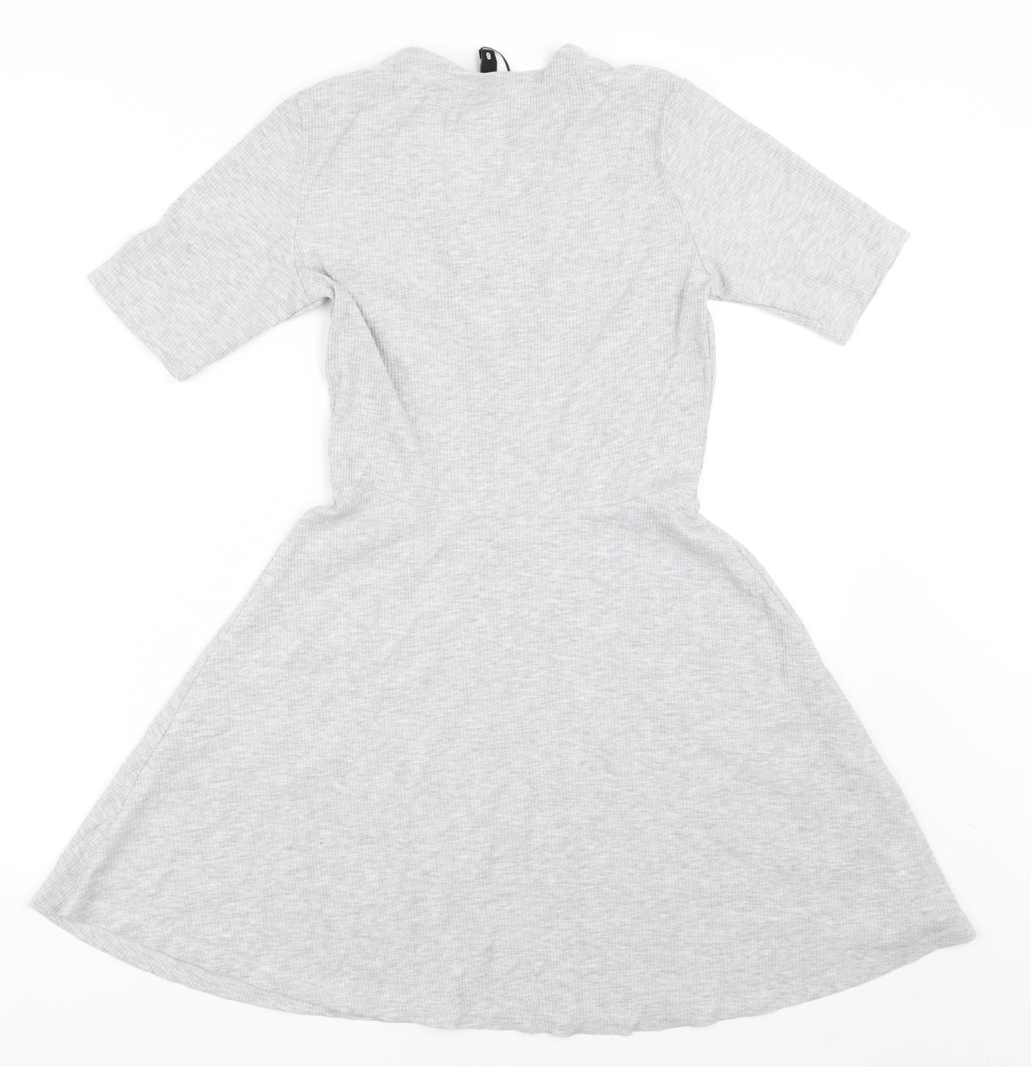 H&M Womens Grey   Skater Dress  Size 34
