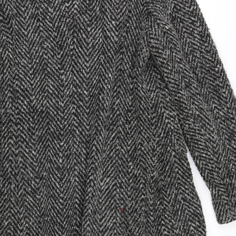 Debenhams Womens Black   Overcoat Coat Size 14