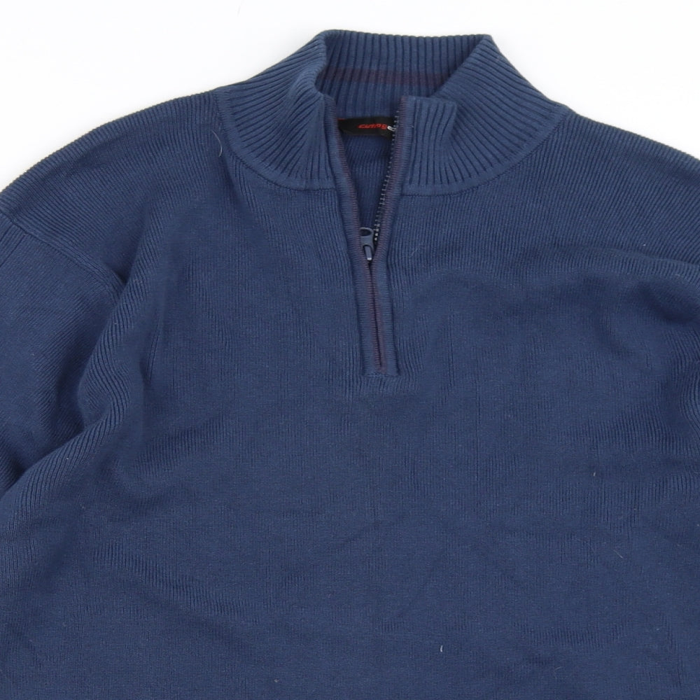 Cutting Edge Mens Blue   Henley Jumper Size M