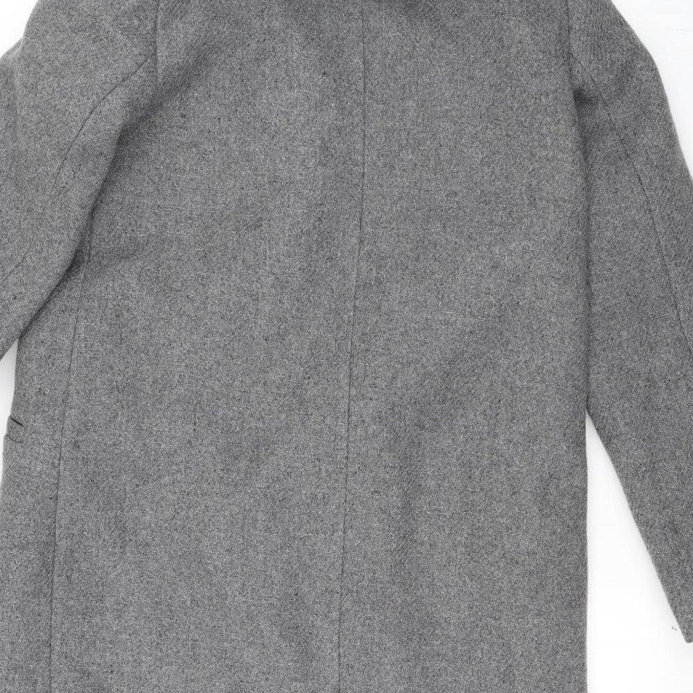 Preworn Womens Grey   Overcoat Coat Size 38