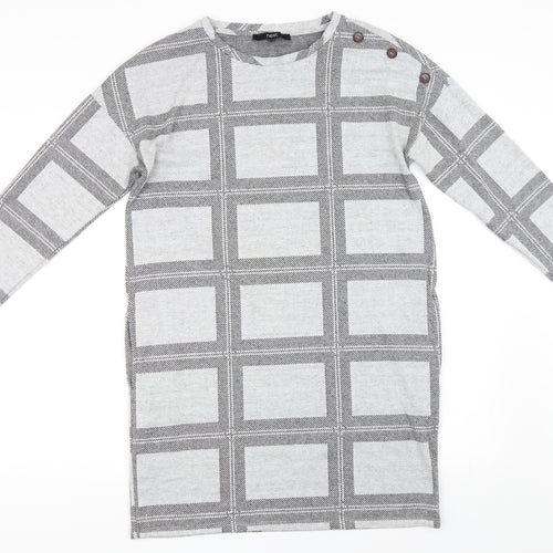 NEXT Womens Grey Check  Shift  Size 10