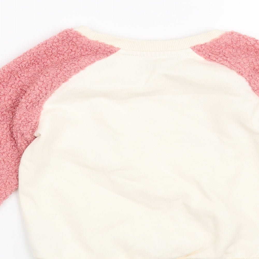 Nutmeg Girls Beige   Pullover Sweatshirt Size 2-3 Years  - Bear